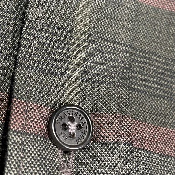 Travis Mathew Gray and Black Plaid Casual Button Down Shirt - Picture 5 of 8